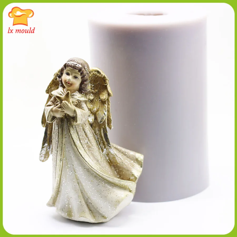 

Windbreaker Angel Silicone Mould Chocolate Soft Ceramic Soap Candle Resin Tool Wings Angel DIY
