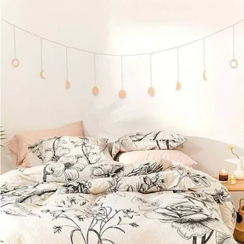 

Metal Round Piece Sun Moon Shape Hanging Decoration Photo Wall Hanging Decoration New