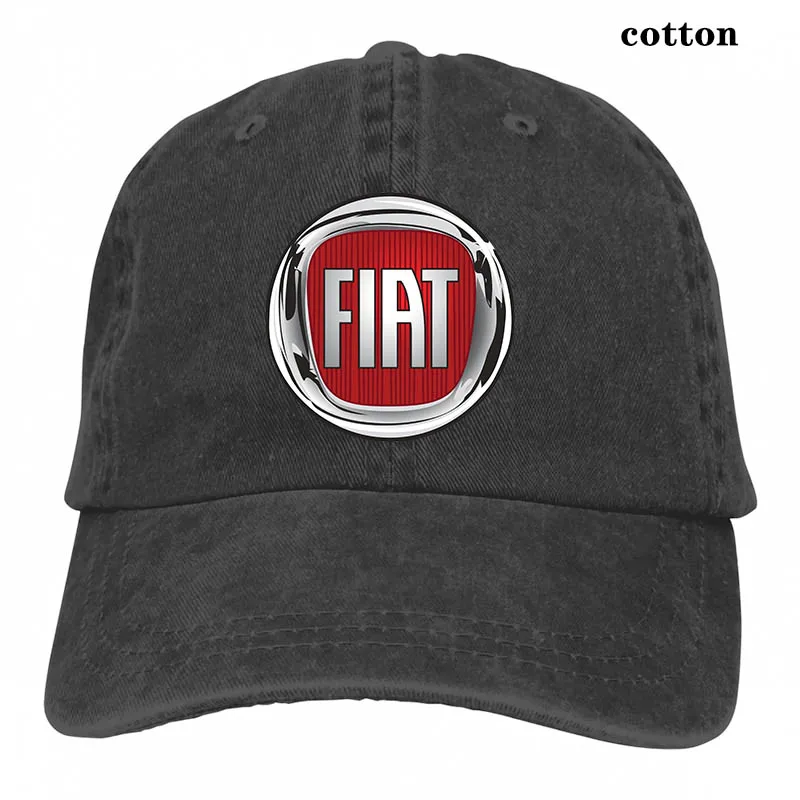Fiat 500 logo Baseball cap men women Trucker Hats fashion adjustable cap - Цвет: 3-Black