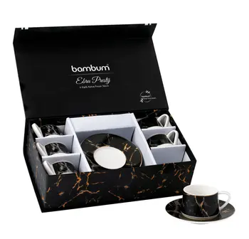 

Prestige Set of 6 Coffee Cups | 6 Different Design | Home - Kitchen | Made in Turkey | Free shipping