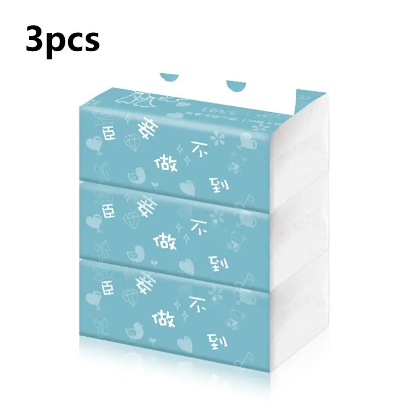 

3 Bags 3-Layers Extractable Toilet Paper Soft Wood Pulp Pumping Tissue Napkin