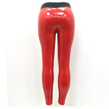 

High Waist Metallic Wet Look Legging Pants Shinny Faux Leather Leggings Women Black Silver Red Stretch Bodycon Pencil Leggings