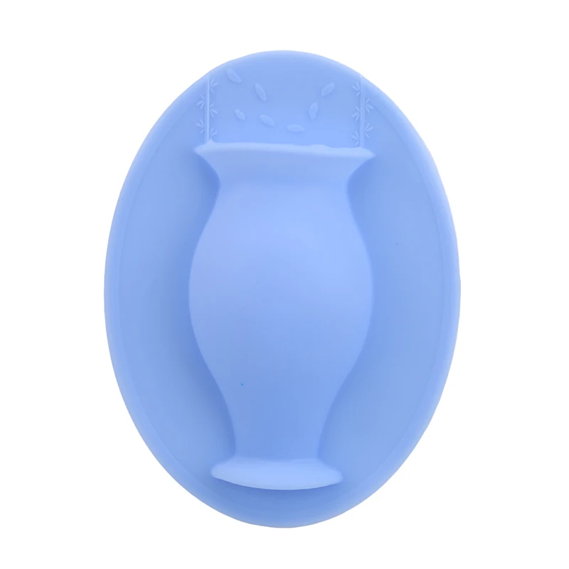 Silicone Vase With Refrigerator Glass No Trace Of Magical Rubber Stickers On The Wall Magic Wall Hanging Vase - Цвет: blue