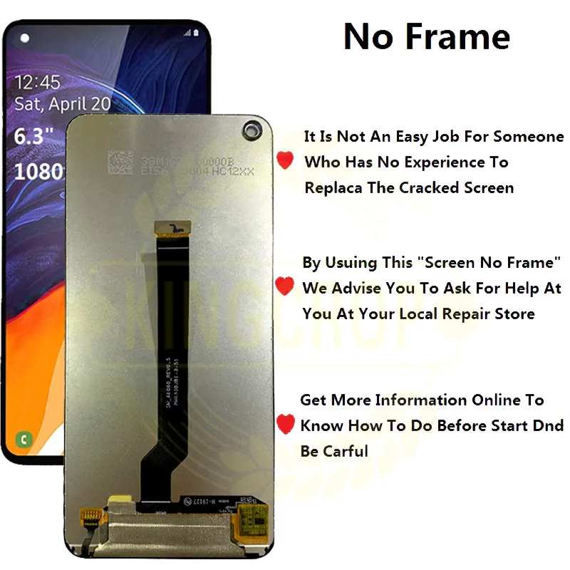 Для samsung galaxy A60 A606F/DS A6060 A606FD дисплей с сенсорным экраном дигитайзер в сборе для samsung A60 lcd с рамкой