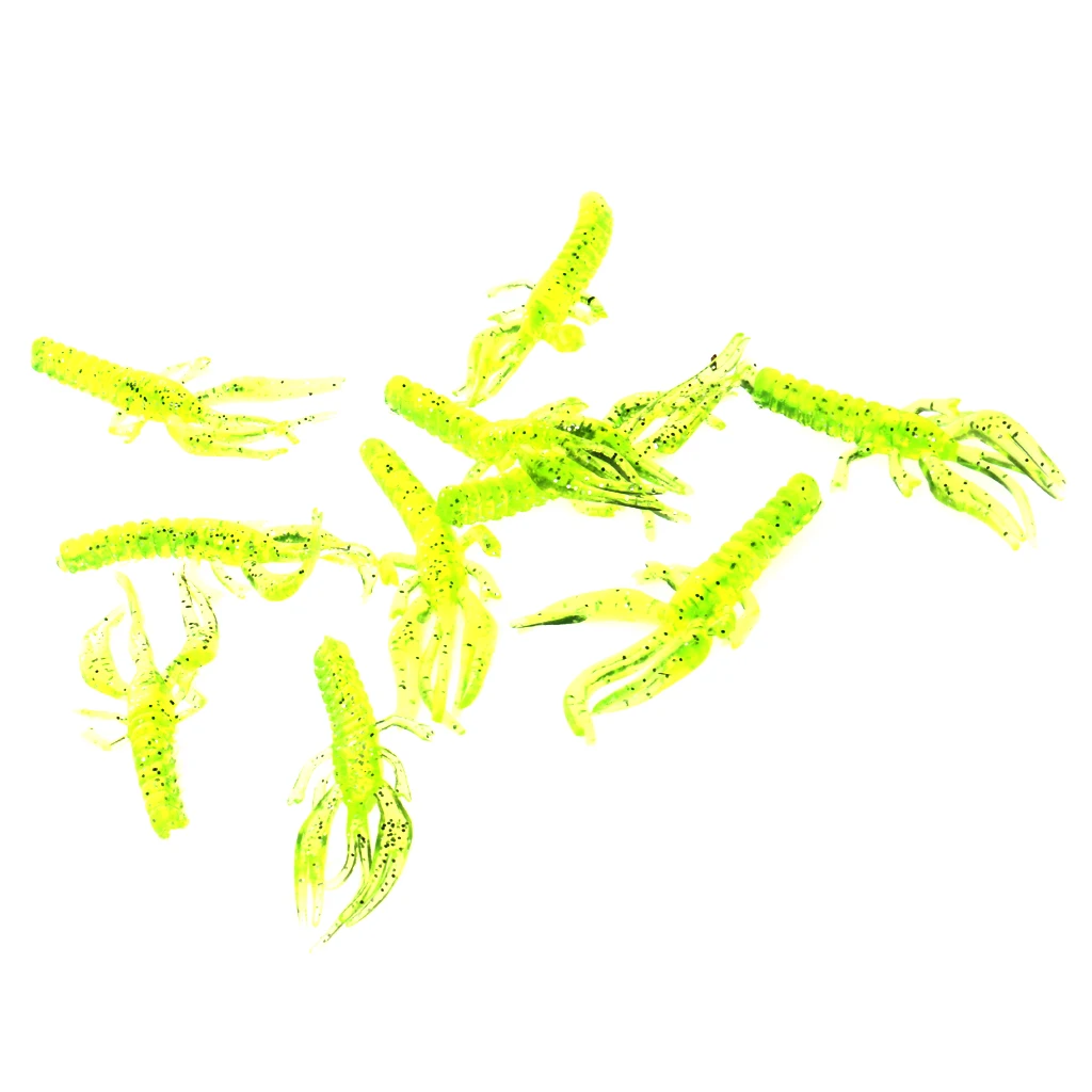 10 PCS Rubber Crayfish Shrimps Lures for Jig Or Drop Shots Fishing Perch 5.5cm Fishing Lures