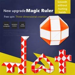 Jouet éducatif pliable pour enfants, 24 formes de serpent torsadées, règle magique, Anti stress, petits cadeaux 