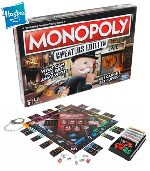 

Hasbro Real Estate Tycoon Monopoly Cheater Cheater Edition English Version Party Board Game