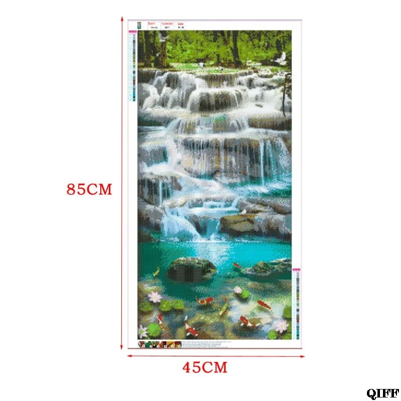 Водопад пейзаж DIY 5D полная дрель Алмазная Вышивка Набор для вышивки крестом Стразы мозаика домашний Декор Ремесло