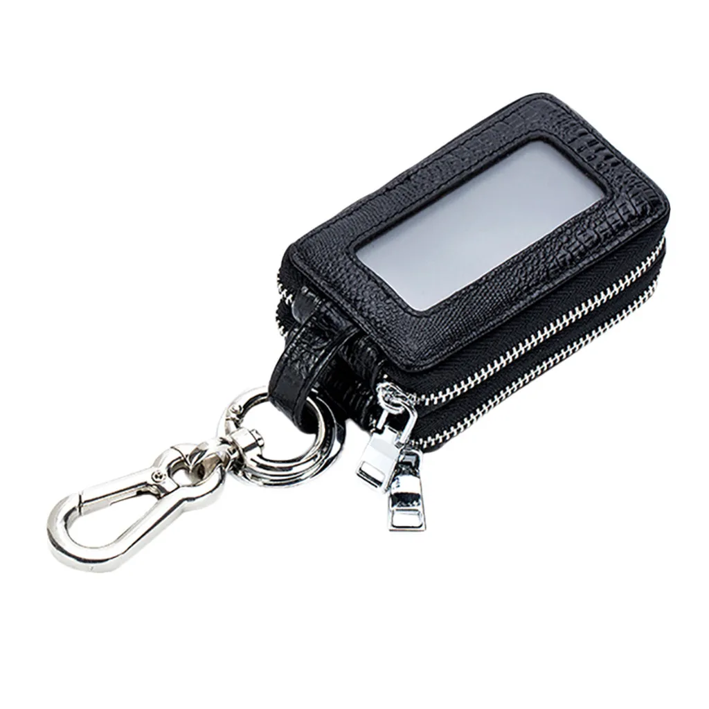 

Mirrored versio Car Key Wallets Men Key Holder Housekeeper Keys Organizer Women Keychain Covers Zipper Key Case Bag Unisex Purse