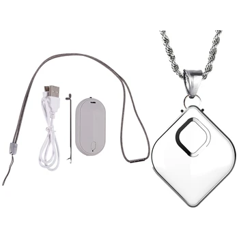 

2 Pcs Small Portable Personal Air Purifier Wearable Around The Neck Air Purifier, Grey-White & White