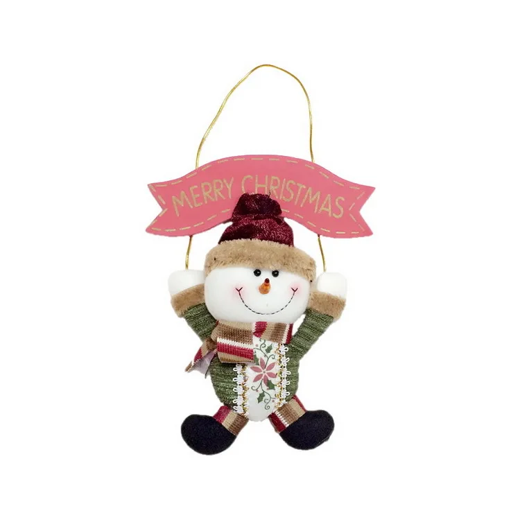 Snowman Принадлежности для рождества трехмерной подвеска на дверь Рождественская украшения Рождественская кукла, подарок кукла - Цвет: Snowman