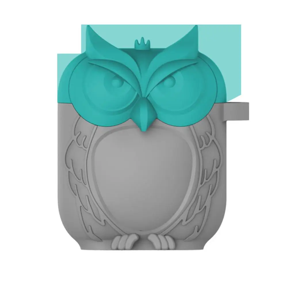 green and gray Group Vertical для AirPod уникальный гель шикарный силиконовый защитный Сова Форма r29 чехол наушников - Цвет: green and gray