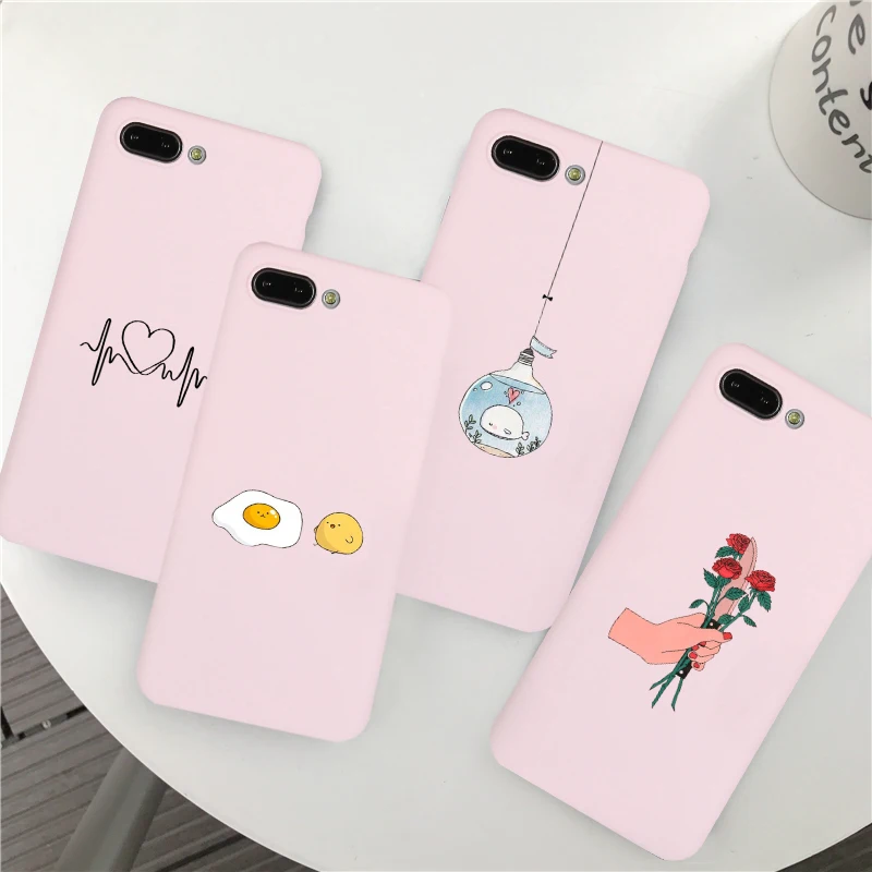 

JAMULAR Cute Cartoon Rose Phone Case For iPhone 7 XS MAX 11 Pro XR X 8 6 6s Plus Pink Silicone Soft Back Cover Love Heart Fundas