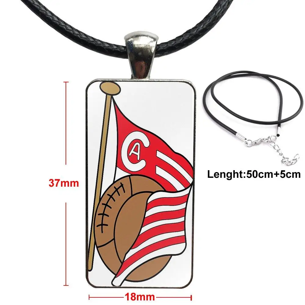 as picture Для унисекс Athletic bilbao логотип Винтажные Ювелирные изделия стальной цвет стекло кабошон чокер кулон длинное прямоугольное ожерелье - Окраска металла: as picture