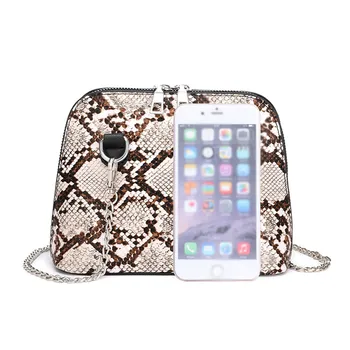 

Fashion Women Snake pattern Leather Chain Messenger Bag evening Bag Shoulder Bags PU Leather Clutch Messenger Bag Purse bolsa