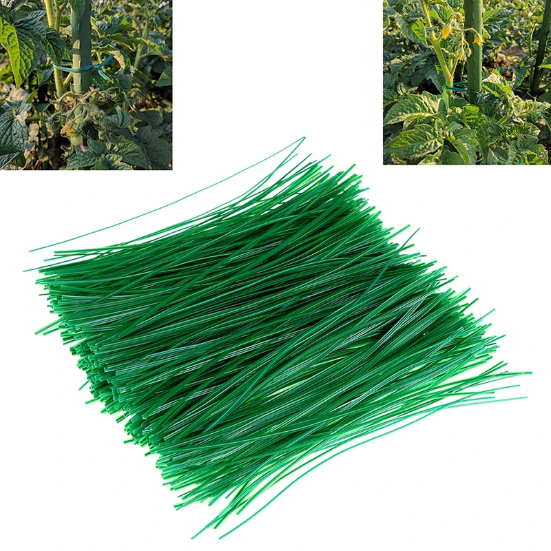500pcs Green Gardening Vine Climbing Plants Cable Tie Lines Plant Brackets Parts Bonsai Flower Cucumber Grape Rattan Supports