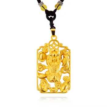 

BOEYCJR gold Color PiXiu Totem Shap Necklace&Pendant Fashion Jewelry Energy Natural Power Necklace For Men or Women