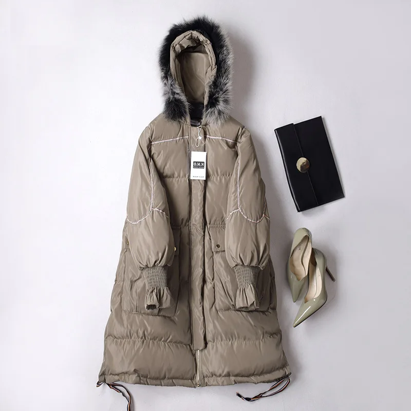 

Cotton-padded Clothes/Cotton Coat Solid Color Hooded Zipper Long Sleeve Winter Mid-length Slim Fit Comfortable Casual Solid Colo