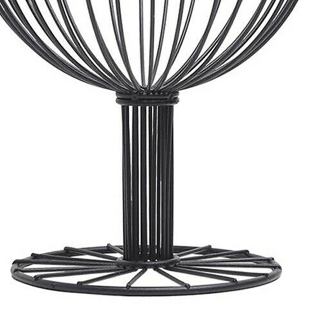 Goblet Shape Iron Fruit Vegetable Snack Basket Bowl Cup Storage Decor Gift Black Fruit Baskets new style