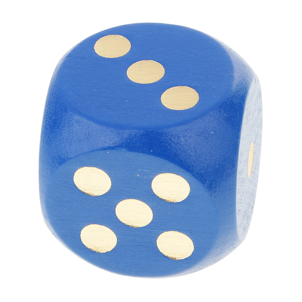 10 Piece/Set 3cm Wooden Dice D6 Six Sided Dotted Dice Dies for D&D TRPG Toy
