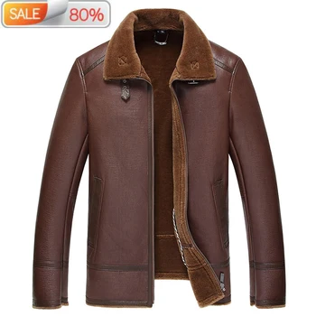 

Genuine Leather Natural Wool Fur Liner Winter Sheepskin Coat Motorcycle Jacket JLK1ASJF1A50 ND1379