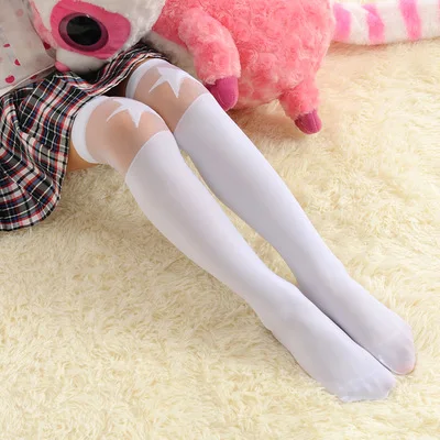 Тонкие детские бархатные носки без пятки в Корейском стиле на весну и лето гольфы для девочек Белые Носки с рисунком