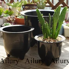 Cactus Flower Pots,Three-legged Tall Succulents Thickened Round Plastic Prickly Pear Exhibition Flowerpots Garden Potted Bosai