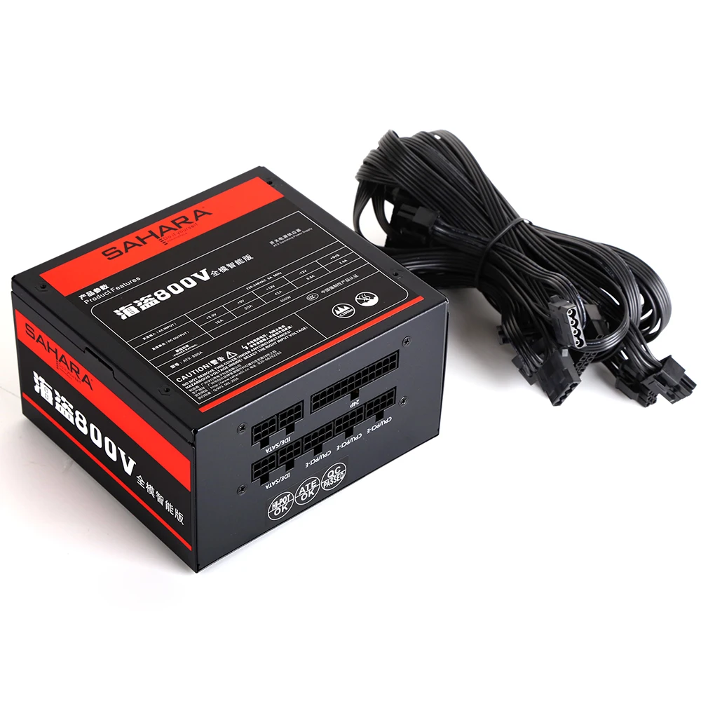 PC 게이밍 전원 공급 장치 풀 모듈 SAHARA PSU 600W 최대 24 핀 12V ATX 컴퓨터 비트코인 채굴 ETH 이더 -  G마켓 모바일