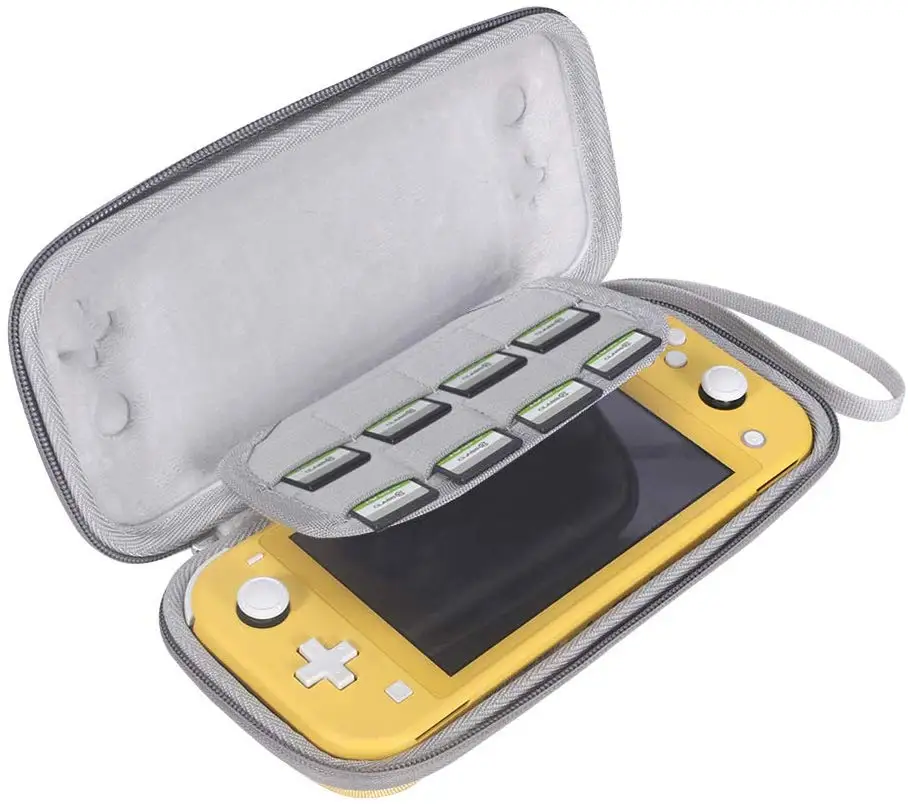 Тонкий чехол для консоли nintendo Switch Lite, защитный портативный чехол для переноски, Жесткий Чехол для хранения в путешествии с 8 игровыми слотами