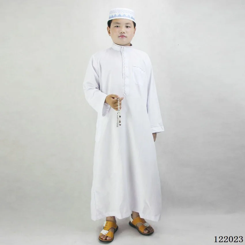 80-160 см, Детские мусульманский Тауб для мальчиков, традиционное платье с вышивкой, халат, Рамадан, молитвенная одежда