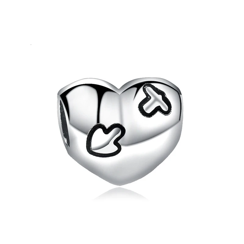 Neastamor Love Series Openwor Charm Bead Silver Plated Fit Original Charms Bracelet For Women DIY Jewelry Gift | Украшения и