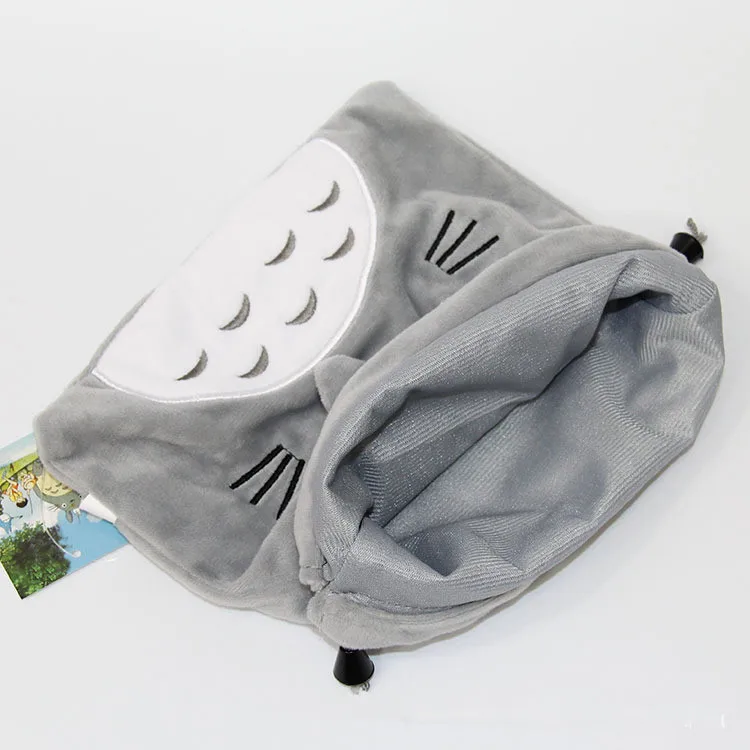 21X19 см сумка для хранения Тоторо Мой сосед Тоторо Кот мультфильм серые плюшевые мягкие с наполнением животных кошелек креативный шнурок для кошелька сумка
