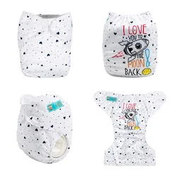 Eco-Friendly Reusable Baby Cloth Diaper with Microfiber Insert - With 1 insert (YD179)