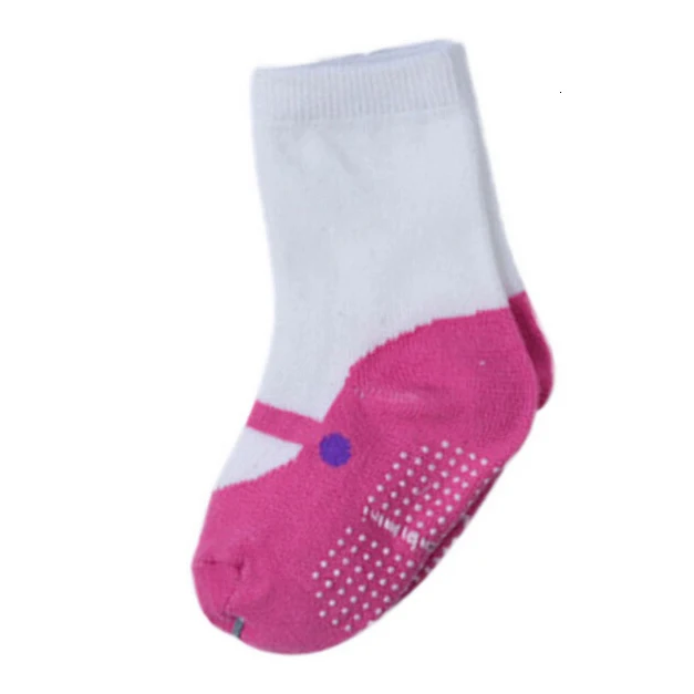 pink sock 1 пара Противоскользящих носков для новорожденных, демисезонные детские носки для маленьких девочек, балетные танцевальные носки для малышей - Цвет: pink sock