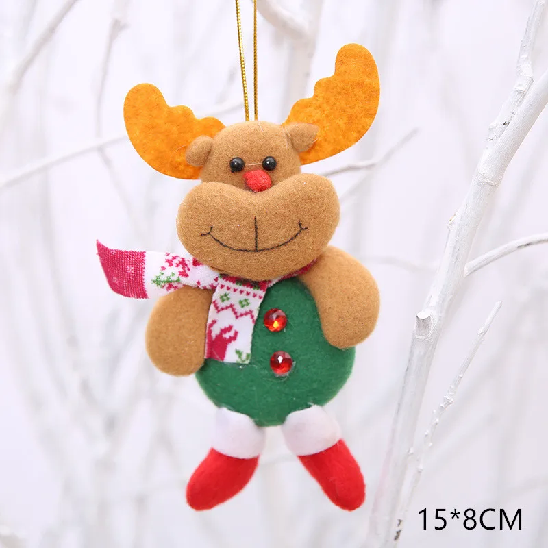 Новинка года, милые рождественские куклы Санта-Клаус/Снеговик/Ангел, Noel, Рождественское украшение для дома, рождественский подарок для детей - Цвет: Elk