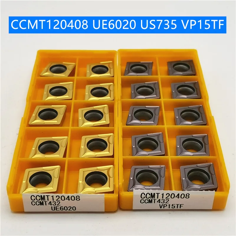 CCMT120408 CCMT120404 VP15TF UE6020 US735 поворотные твердосплавные вставки инструмента Поворотный Фрезерный резак Режущий инструмент для ЧПУ для резки