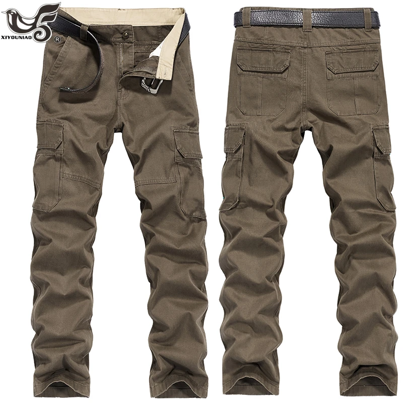 High Quality Harajuku Khaki Casual Pants Men Military Tactical Joggers Cargo Pants Multi-Pocket Fashions Techwear Army Trousers cargo pants outfit