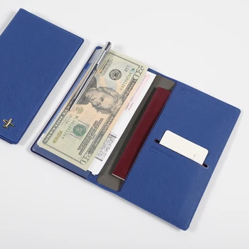 

Leather Passport Holder Cover Case RFID Blocking Travel Wallet with Card Slots,Silm Business Card Holder for Men & Women