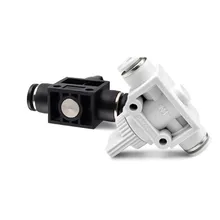 Componentes pneumáticos conector rápido válvula de tubulação de válvula de mão traqueia rápida plug válvula de plástico HVFF-6810