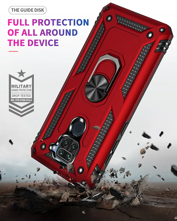 Shockproof for Xiaomi Redmi Note 9 Case Military Armor Drop Protective Ring Holder Magnet Phone Case Redmi Note 9 Pro Redmi 9 H0bd63150117a4f1cb19779f9c08de89fm
