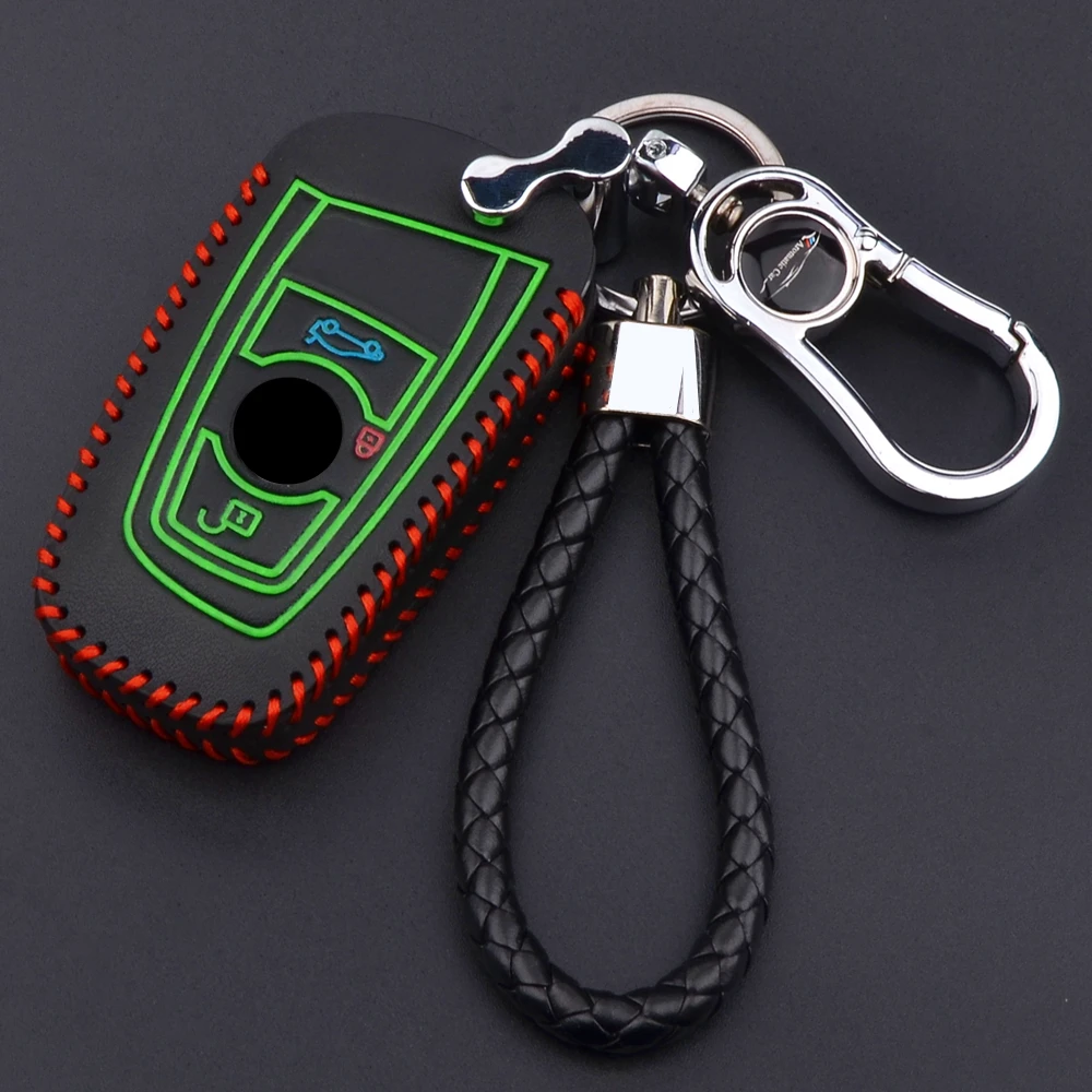

Leather KEY COVER Car Key Case For BMW 520 525 f30 f10 F18 118i 320i 1 3 5 7 Series X3 X4 M3 M4 M5 Car Styling Key Shell