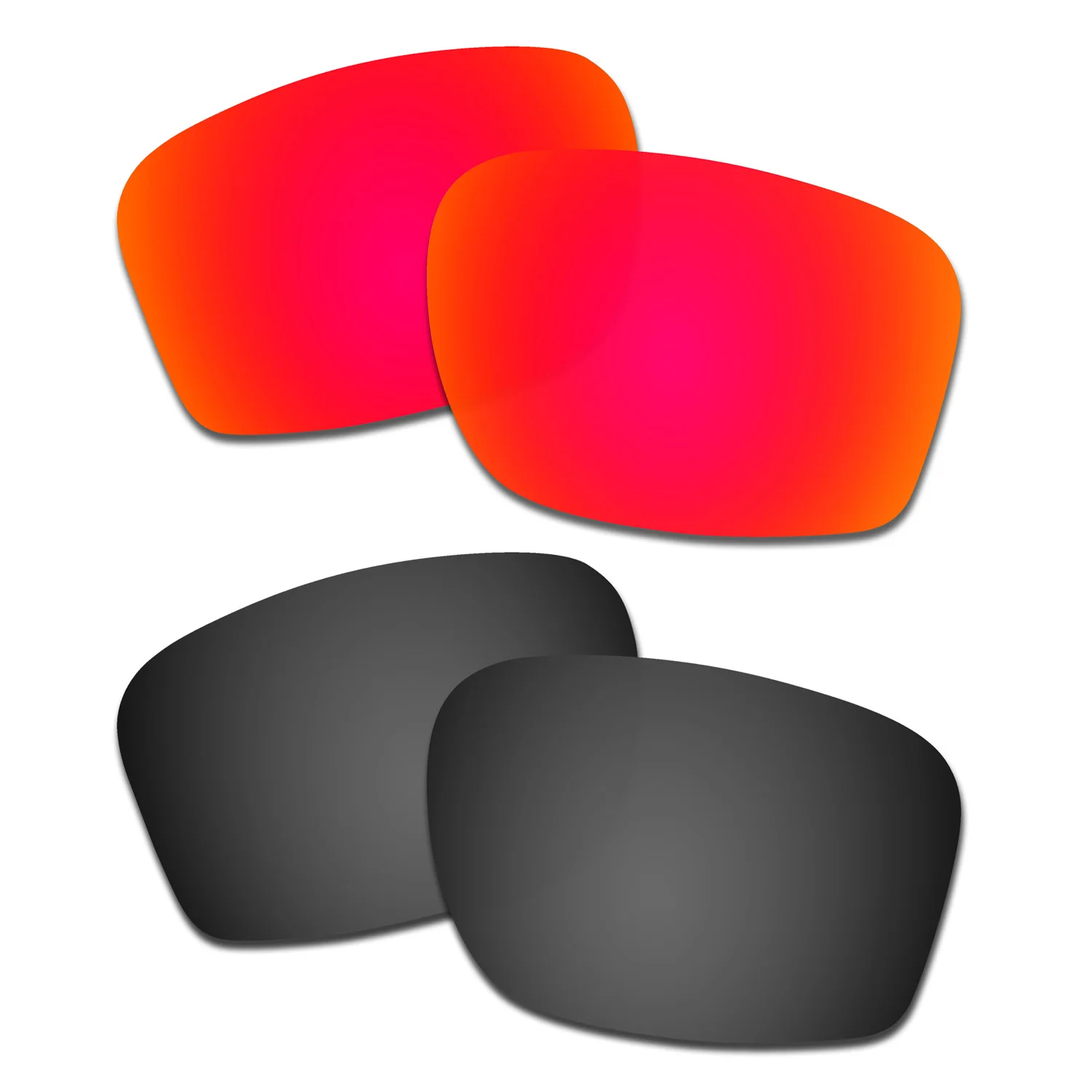 

HKUCO Polarized Replacement Lenses For Chainlink OO9247 Sunglasses Red/Black 2 Pairs