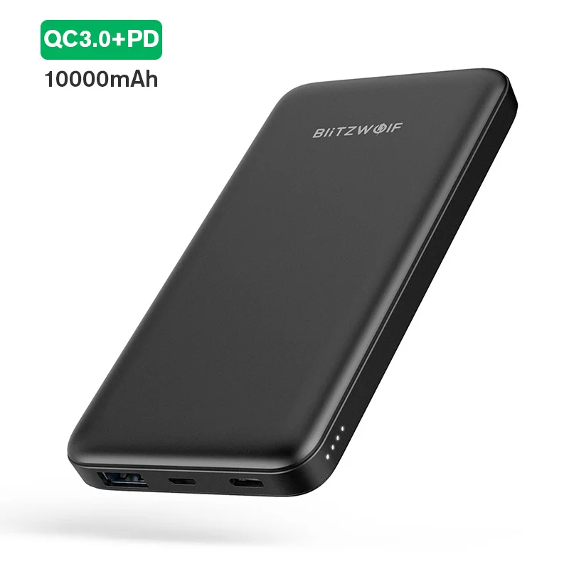 small power bank BlitzWolf BW-P9 18W 10000mAh USB PD QC 3.0 Power Bank Type C Fast Charging Dual for iPhone 12 Pro Max for Xiaomi for Huawei portable cell phone charger Power Bank