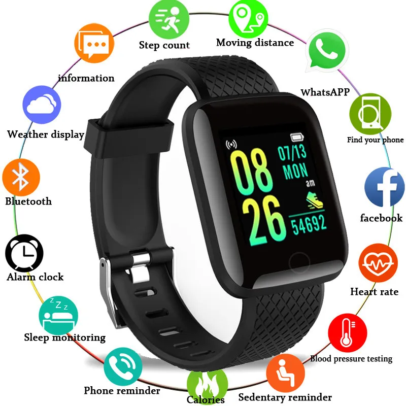 116Plus Smart Bracciale Sport Bluetooth Smartband Cardiofrequenzimetro Smart Watches D13 Smart Touch Screen Bracciale Smartwatch