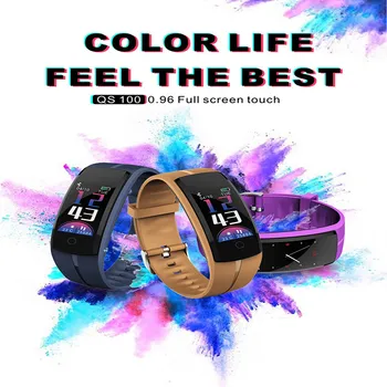 

QS100 Smart bracelet Smart watch Blood pressure/Heart rate Monitor fitness Tracker bracelet Android IOS smart wristband 4 colors