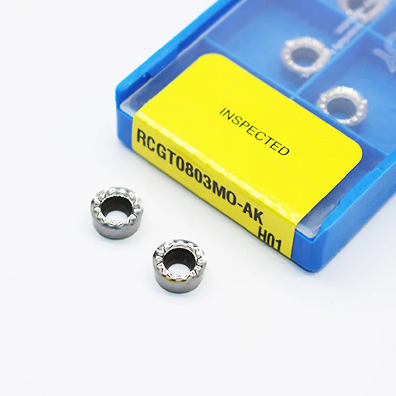 

RCGT0803MO AK H01 Blade Milling Carbide Aluminum Inserts 10pcs Hard Alloy Turning Indexable Inserts Face Milling Cutter Tool