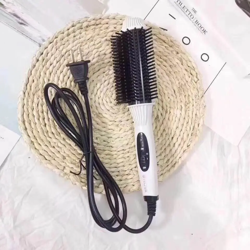 white au plug Щетка для волос, быстрый выпрямитель для волос, расческа для волос, электрическая расческа, расческа для волос, авто прямые расчески для волос - Цвет: white au plug