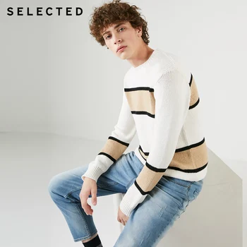 

SELECTED Men's Regular Fit Sweater Cotton Striped Knit S|419124534