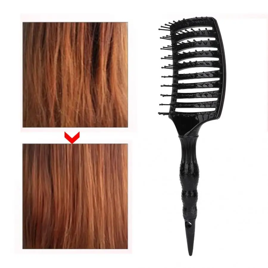 ABS Hair Comb Professional Curved Hairbrush Head Massage Hairdressing Brush Comb Styling Tool Hair Brush for Salon