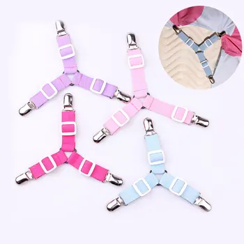 

Mattress Belt Fastener Hot Sale Blanket Gripper Popular Bed Sheet Fixator Bed Sheet Clip Elastic 4PCS/Set Non-slip Clip
